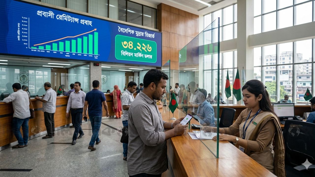 ৯ মাসে রেমিট্যান্সে ২০ শতাংশের কাছাকাছি প্রবৃদ্ধি, অর্থনীতিতে ইতিবাচক ধারা